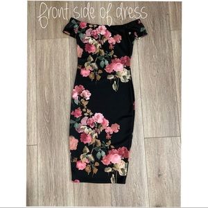 Long floral dress (by the knee dress)
